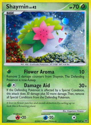 Shaymin (14) 014  - Holofoil Platinum - Holo Rare