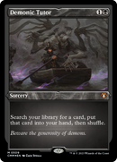 Demonic Tutor (CMM-509)  Etched Foil - Commander Masters