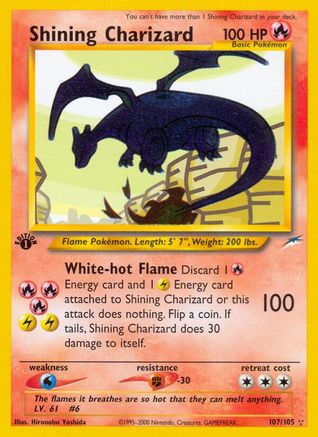 Shining Charizard 107  - Unlimited Holofoil Neo Destiny - Secret Rare