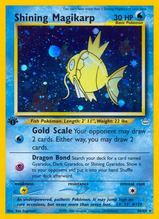 Shining Magikarp 066  - Unlimited Holofoil Neo Revelation - Secret Rare