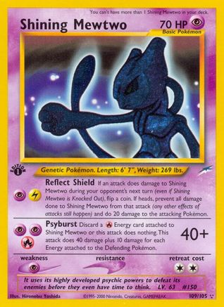 Shining Mewtwo 109  - Unlimited Holofoil Neo Destiny - Secret Rare
