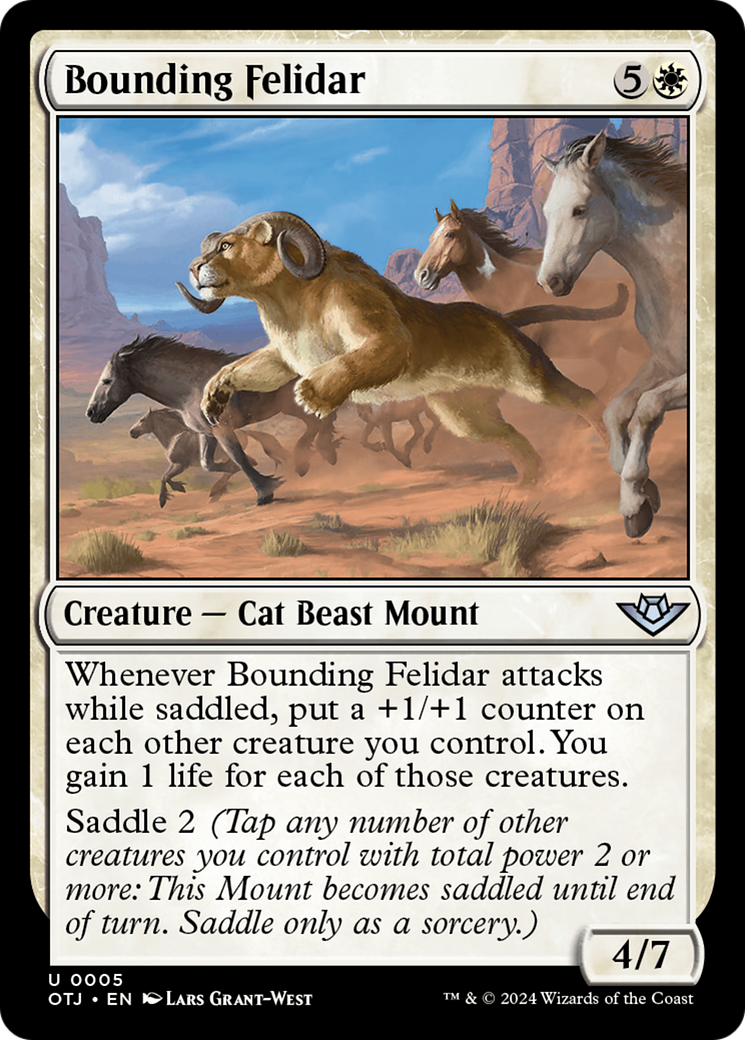 Bounding Felidar (OTJ-005)  Foil - Outlaws of Thunder Junction