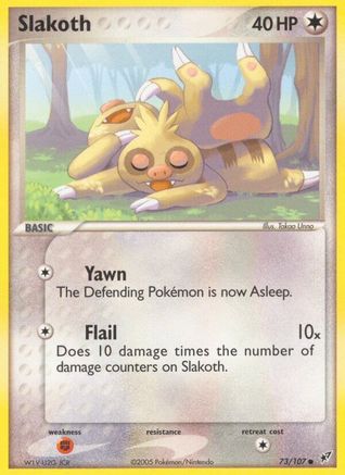 Slakoth 073  - Reverse Holofoil Deoxys - Common