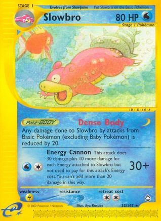 Slowbro 033  Aquapolis - Rare