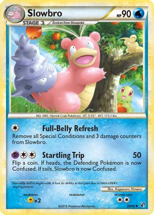 Slowbro 038/90  - Reverse Holofoil Undaunted - Uncommon