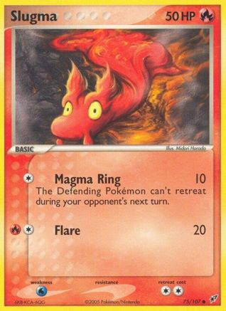 Slugma 075/107  - Reverse Holofoil Deoxys - Common