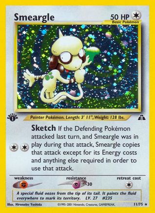 Smeargle (11) 011/75  - Unlimited Holofoil Neo Discovery - Holo Rare