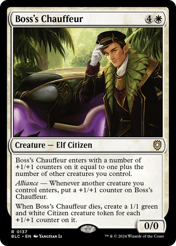 Boss's Chauffeur (BLC-137)  - Bloomburrow Commander