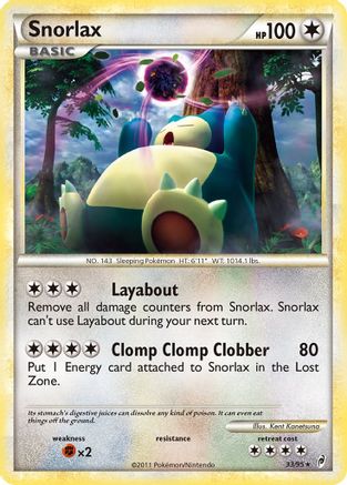 Snorlax 033/95  - Reverse Holofoil Call of Legends - Rare