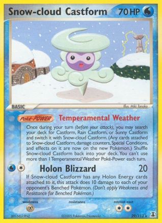 Snow-cloud Castform 029  - Reverse Holofoil Delta Species - Rare
