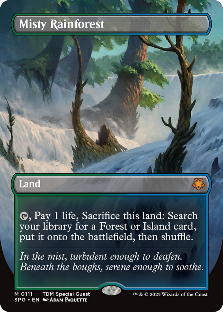 Misty Rainforest (Borderless) (SPG-111)  Foil - Special Guests
