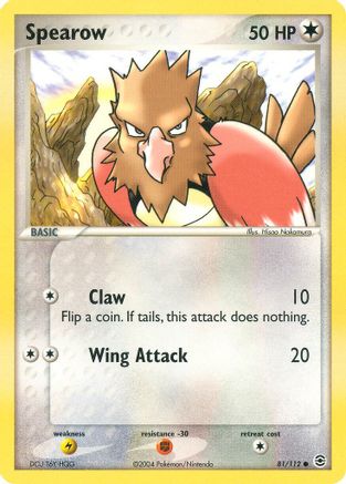 Spearow 081/112  - Reverse Holofoil FireRed & LeafGreen - Common