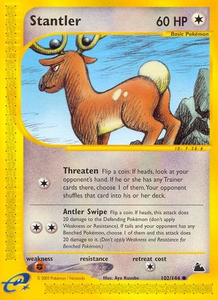 Stantler 102  - Reverse Holofoil Skyridge - Common