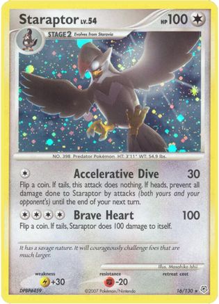 Staraptor 016  - Reverse Holofoil Diamond and Pearl - Holo Rare