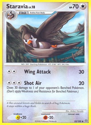 Staravia 052  - Reverse Holofoil Stormfront - Uncommon