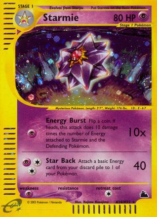 Starmie (H28) H28  - Holofoil Skyridge - Holo Rare