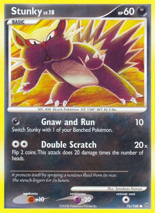 Stunky 076/100  - Reverse Holofoil Stormfront - Common