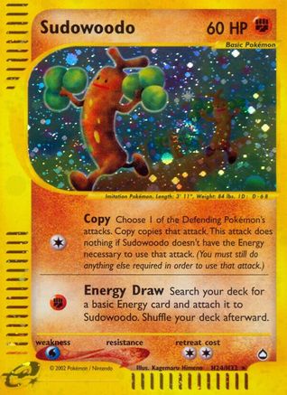 Sudowoodo (H24) H24  - Holofoil Aquapolis - Holo Rare
