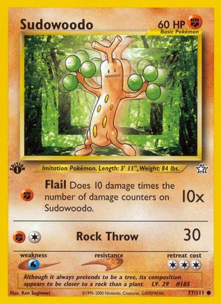 Sudowoodo 077/111  - 1st Edition Neo Genesis - Common