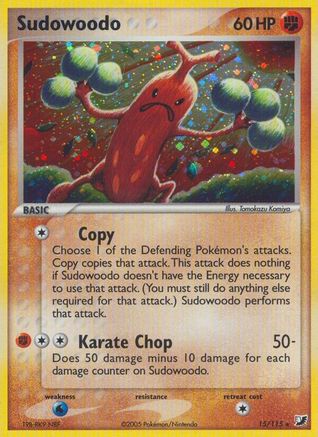 Sudowoodo 015  - Reverse Holofoil Unseen Forces - Holo Rare