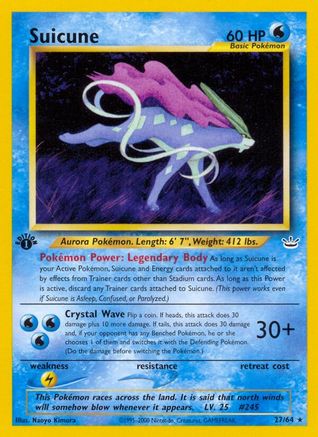 Suicune (27) 027/64  - Unlimited Neo Revelation - Rare