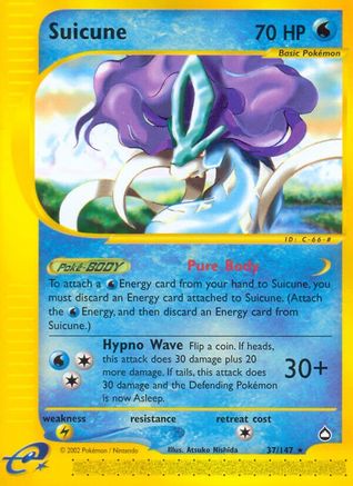 Suicune 037  Aquapolis - Rare