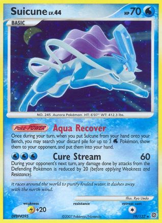 Suicune 019/132  - Holofoil Secret Wonders - Holo Rare