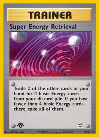 Super Energy Retrieval 089/111  - 1st Edition Neo Genesis - Rare