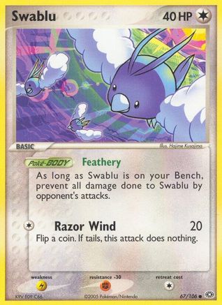 Swablu 067  - Reverse Holofoil Emerald - Common
