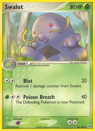 Swalot 040  - Reverse Holofoil Emerald - Uncommon
