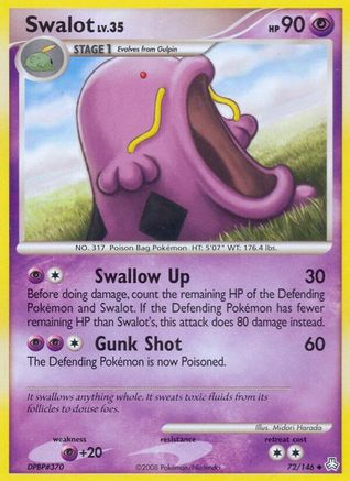 Swalot 072  - Reverse Holofoil Legends Awakened - Uncommon
