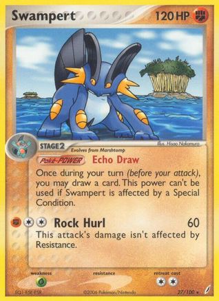 Swampert 027/100  Crystal Guardians - Rare