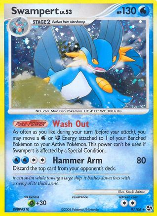 Swampert 009  - Reverse Holofoil Great Encounters - Holo Rare