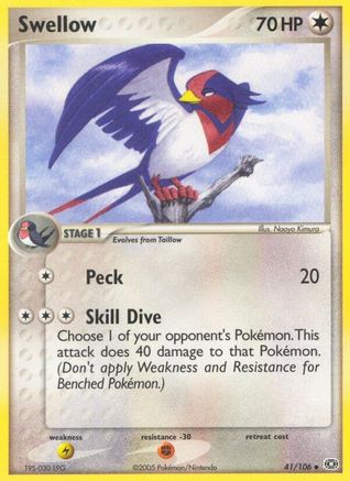 Swellow 041  Emerald - Uncommon