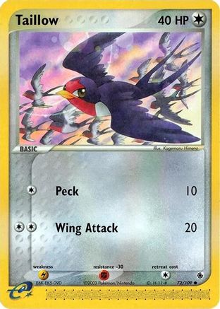 Taillow 072/109  Ruby and Sapphire - Common