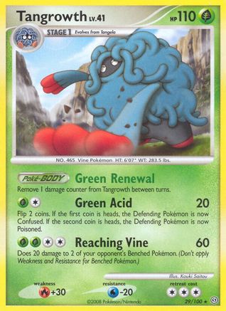 Tangrowth 029  - Reverse Holofoil Stormfront - Rare