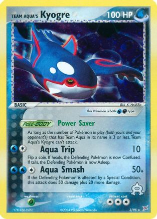 Team Aqua's Kyogre 003  - Holofoil Team Magma vs Team Aqua - Holo Rare