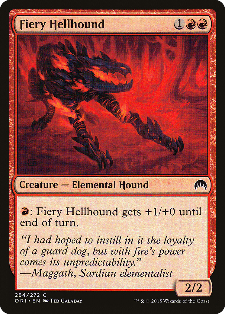 Fiery Hellhound (ORI-284)  - Magic Origins
