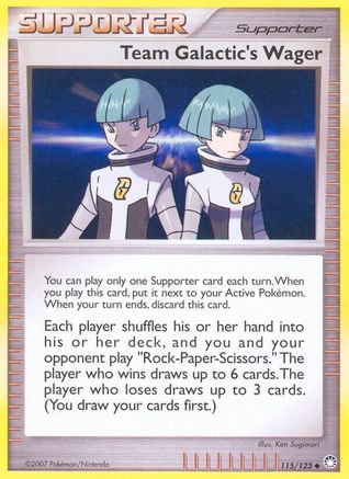 Team Galactic's Wager 115/123  - Reverse Holofoil Mysterious Treasures - Uncommon