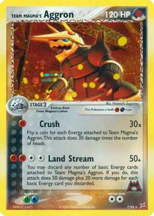 Team Magma's Aggron 007/95  - Reverse Holofoil Team Magma vs Team Aqua - Holo Rare