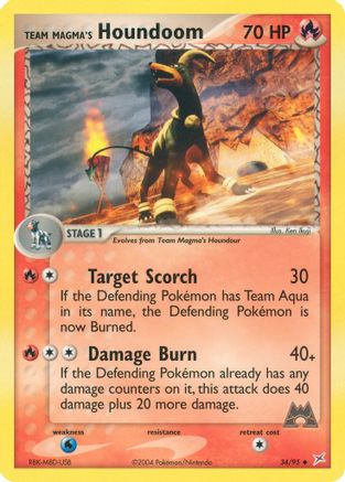 Team Magma's Houndoom 034/95  - Reverse Holofoil Team Magma vs Team Aqua - Uncommon