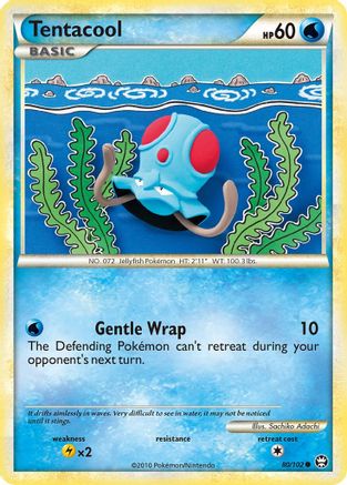 Tentacool 080/102  - Reverse Holofoil Triumphant - Common
