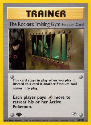 The Rocket's Training Gym 104/132  - 1st Edition Gym Heroes - Rare