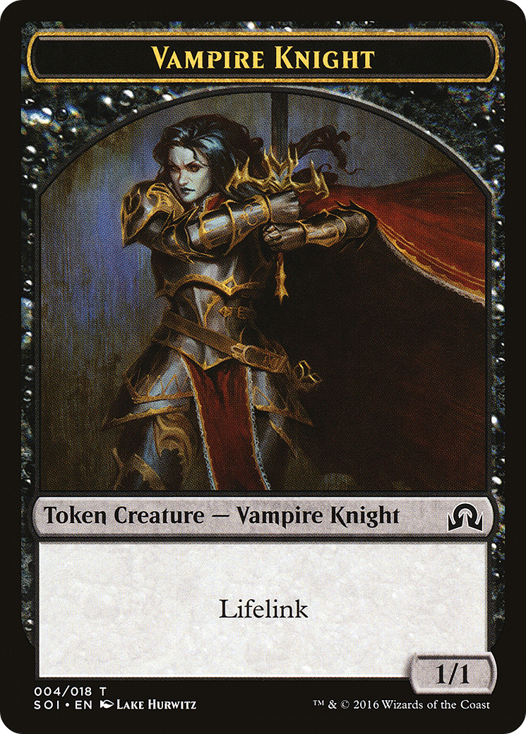 Vampire Knight Token (SOI-004)  - Shadows over Innistrad Tokens