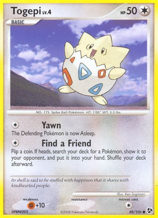 Togepi 088/106  - Reverse Holofoil Great Encounters - Common