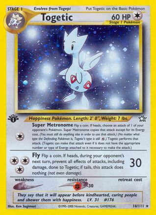 Togetic 016/111  - 1st Edition Holofoil Neo Genesis - Holo Rare