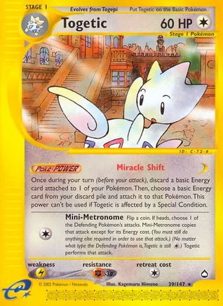 Togetic 039  Aquapolis - Rare