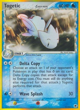 Togetic (Delta Species) 011/101  - Reverse Holofoil Dragon Frontiers - Holo Rare