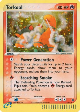 Torkoal 012  - Holofoil Dragon - Holo Rare