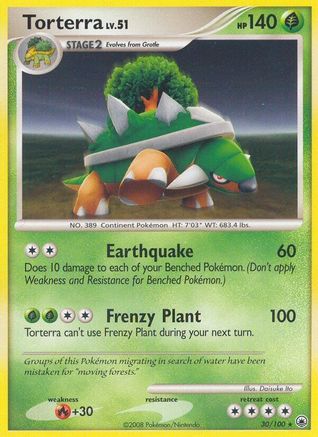 Torterra 030  - Reverse Holofoil Majestic Dawn - Rare